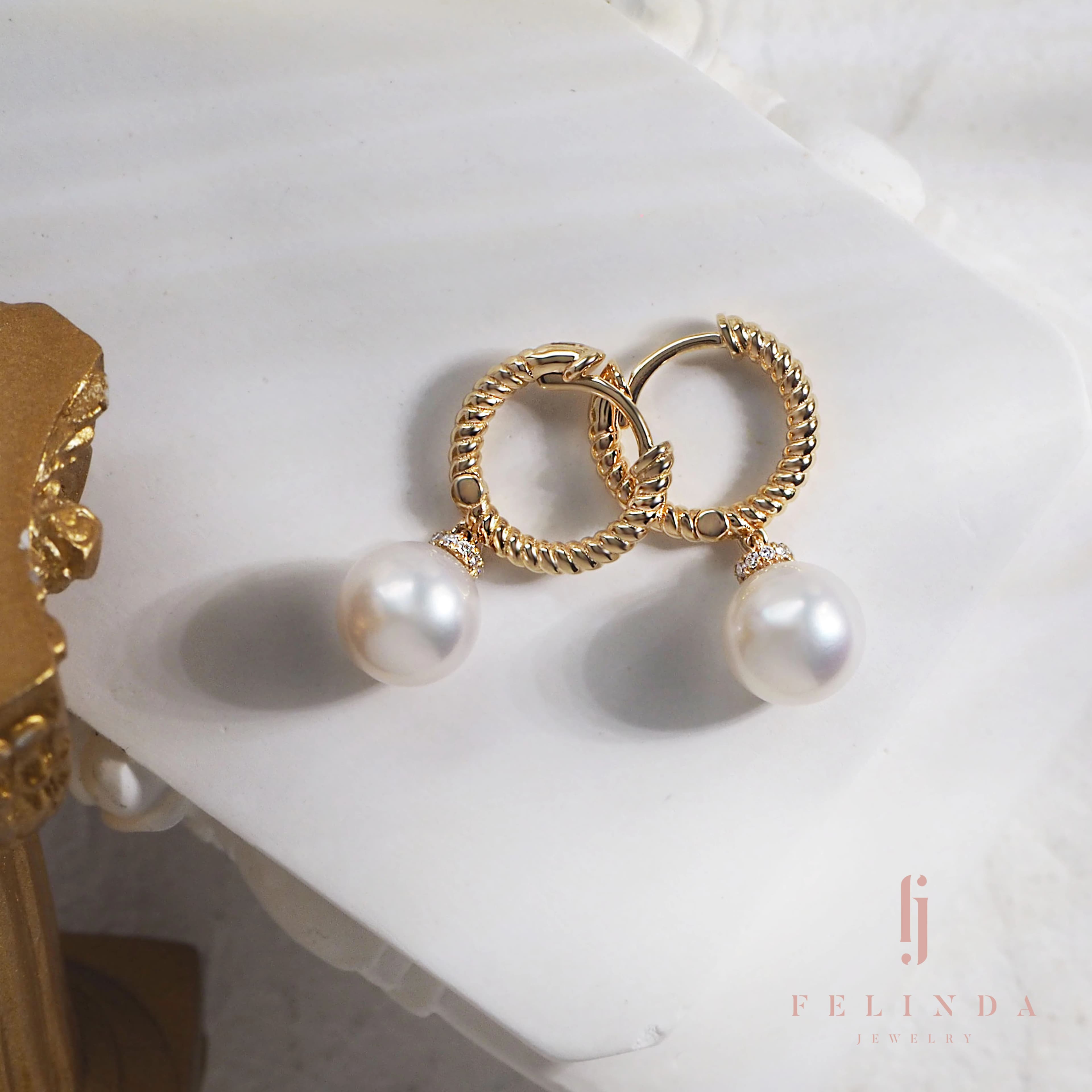 FJ Insta Akoya Earrings