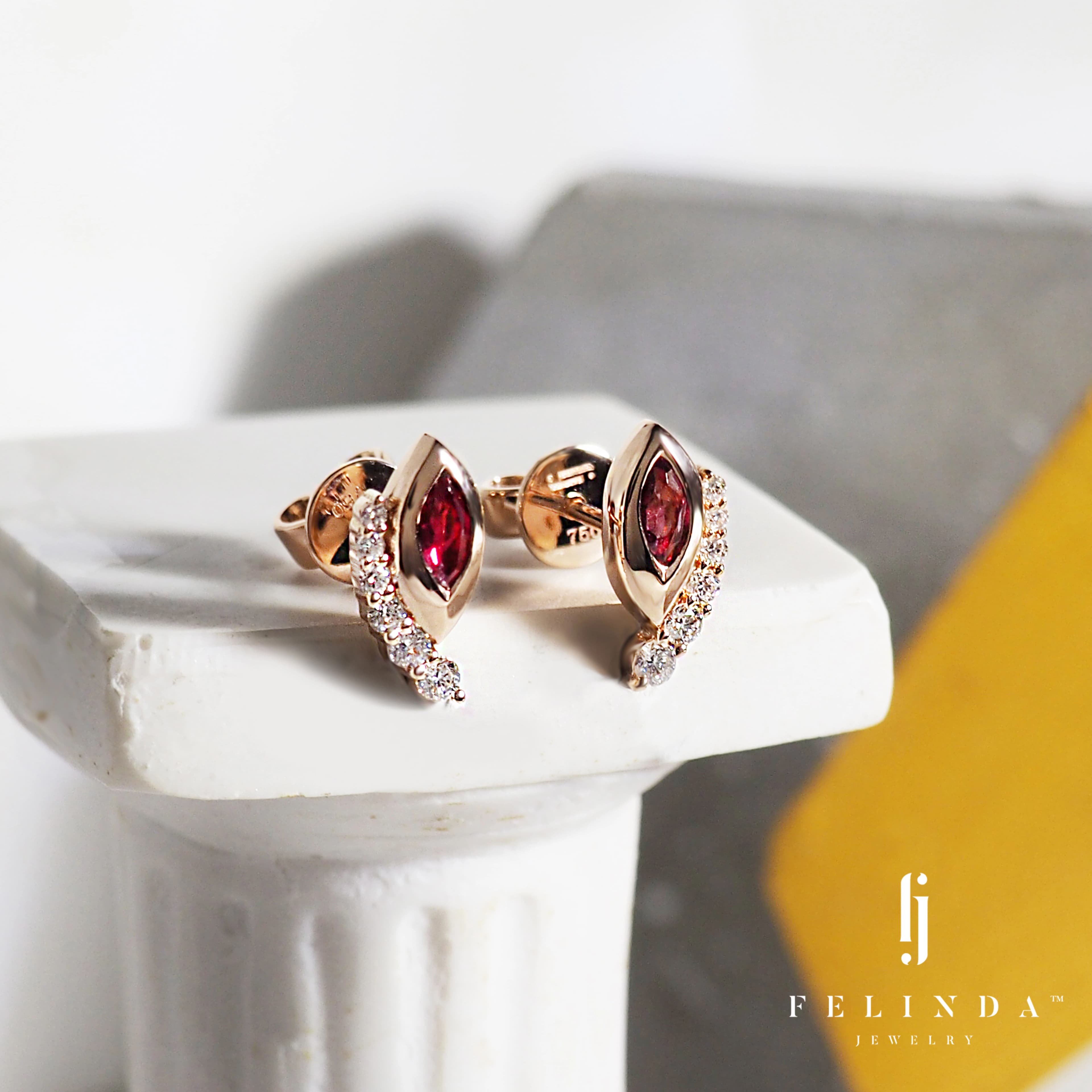 FJ Insta Red Ruby Earring 2