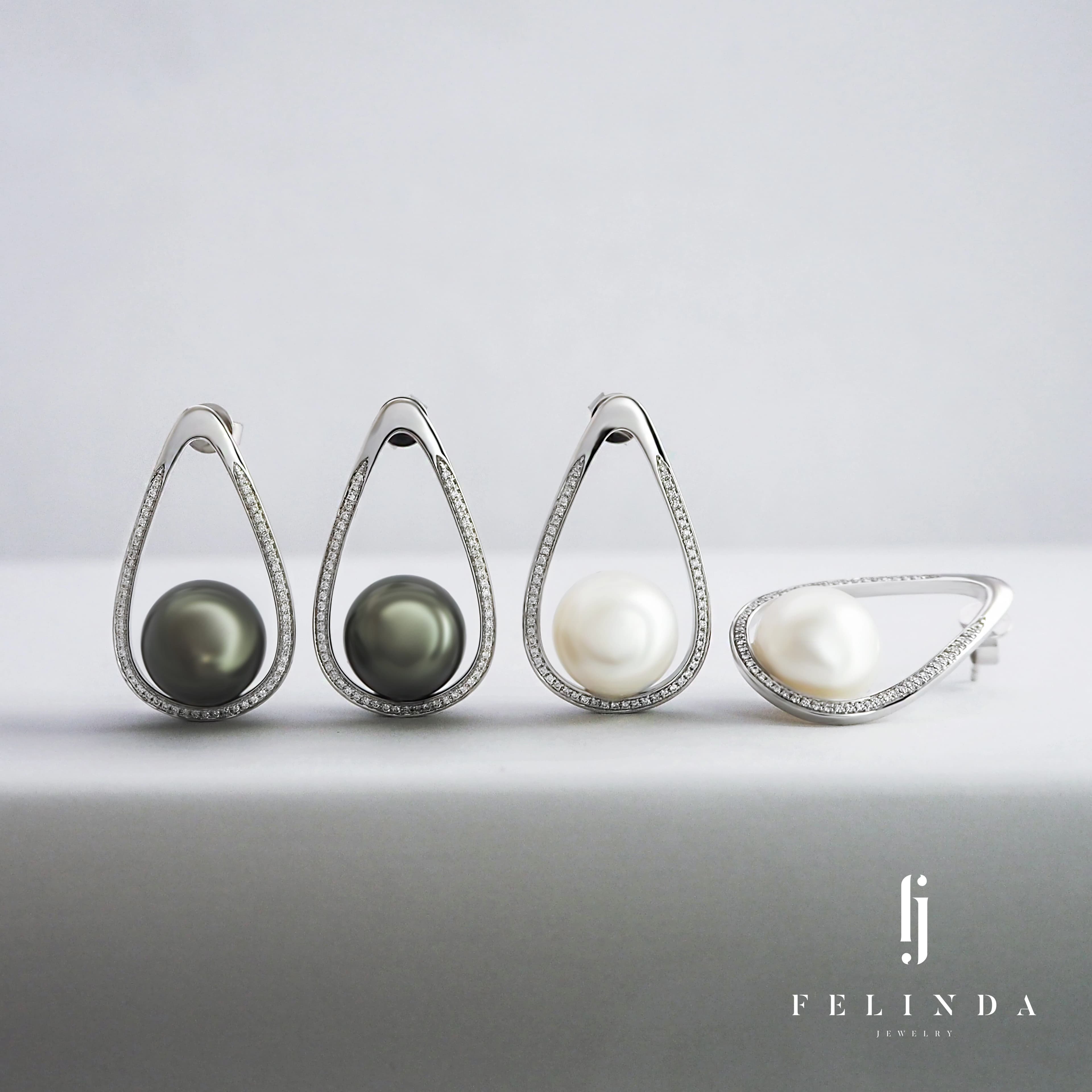 FJ Insta ANYA Earrings Tahitian And Fresh Water
