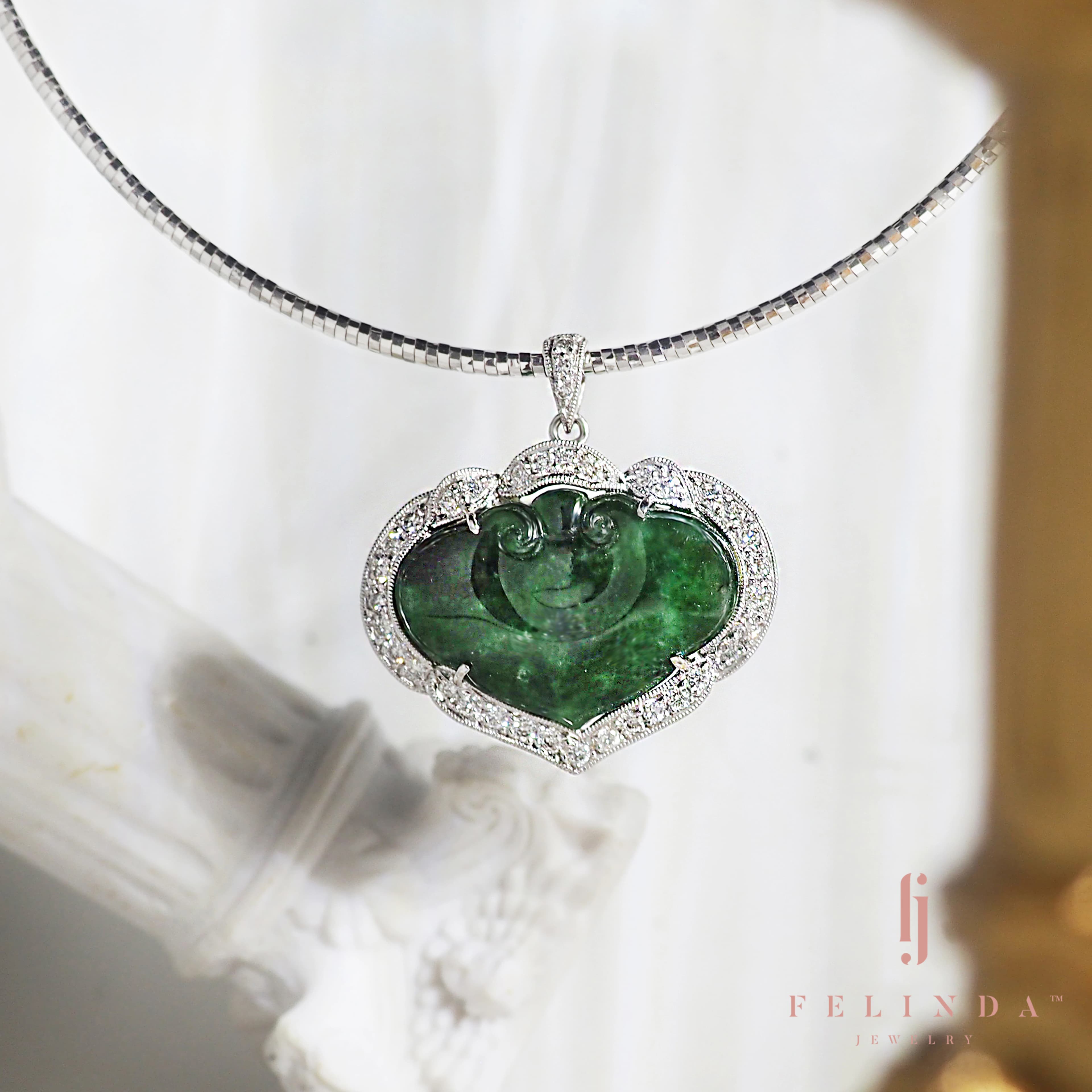 FJ Insta Jade Diamond Pendant