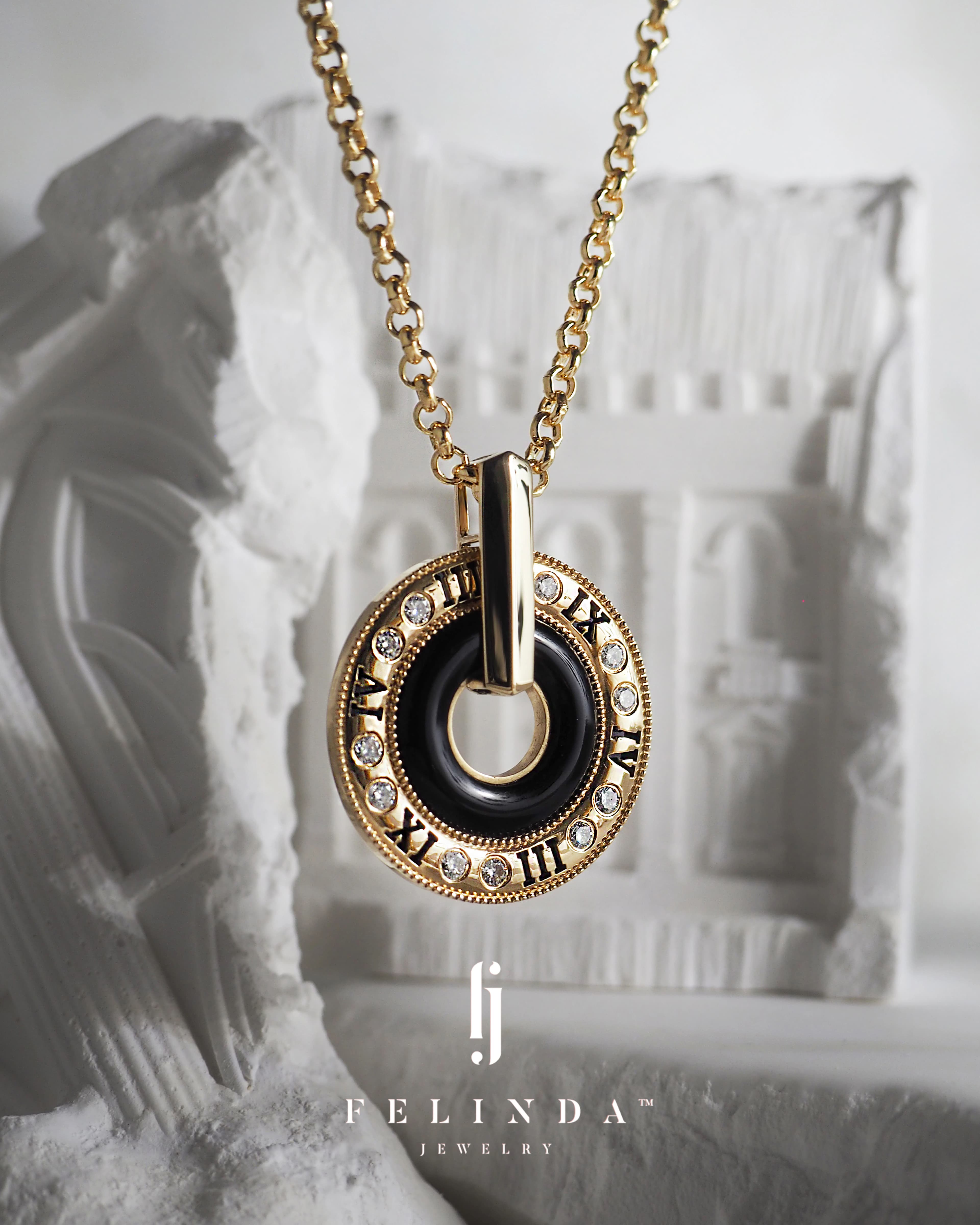 FJ Insta Black Onyx Pendant 1