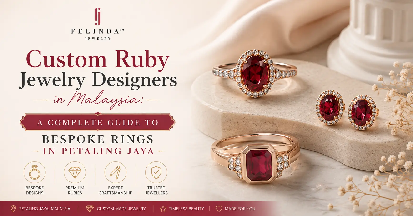 Custom Ruby Jewelry Designers in Malaysia: Guide to Bespoke Jewelry in Petaling Jaya