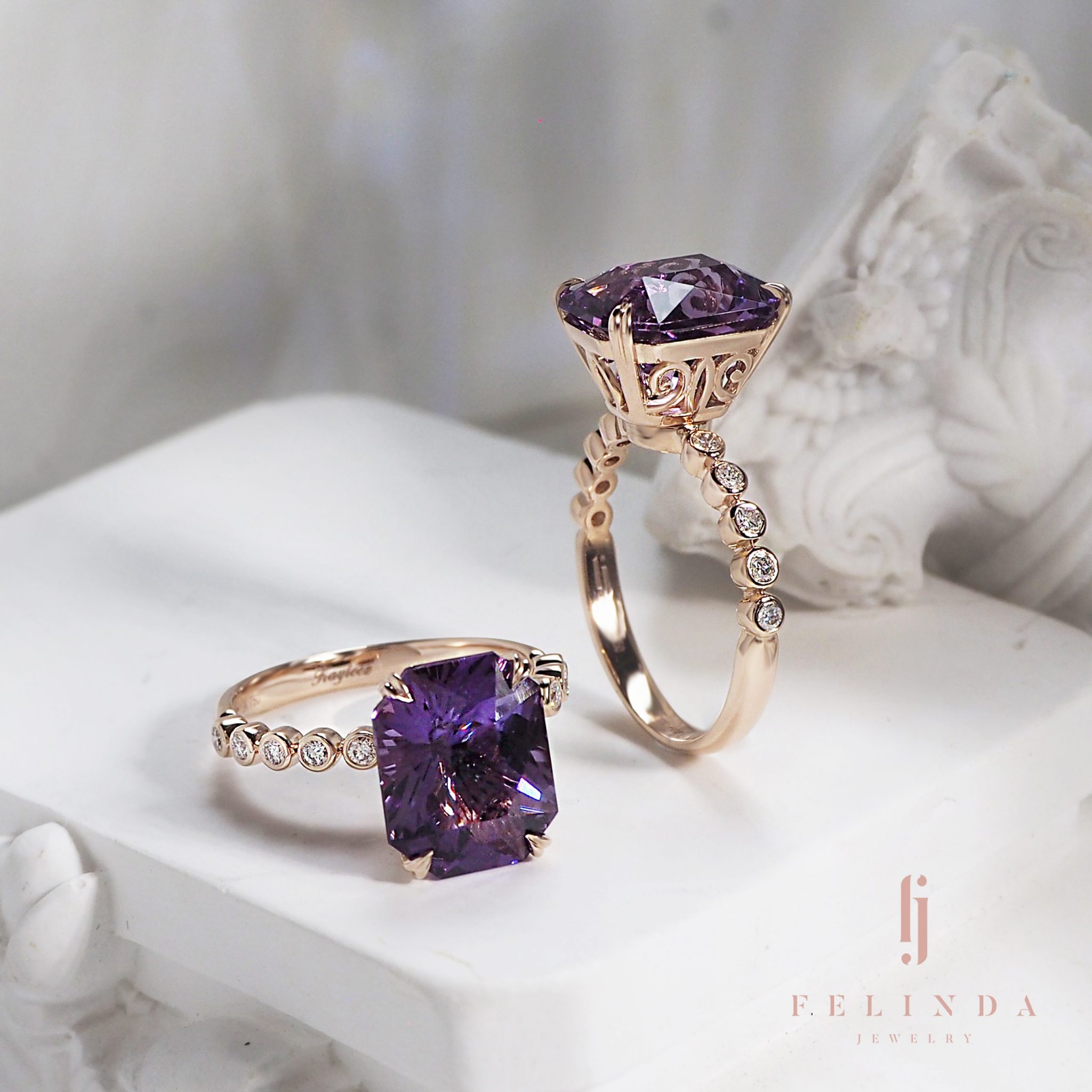 18K Amethyst Ring