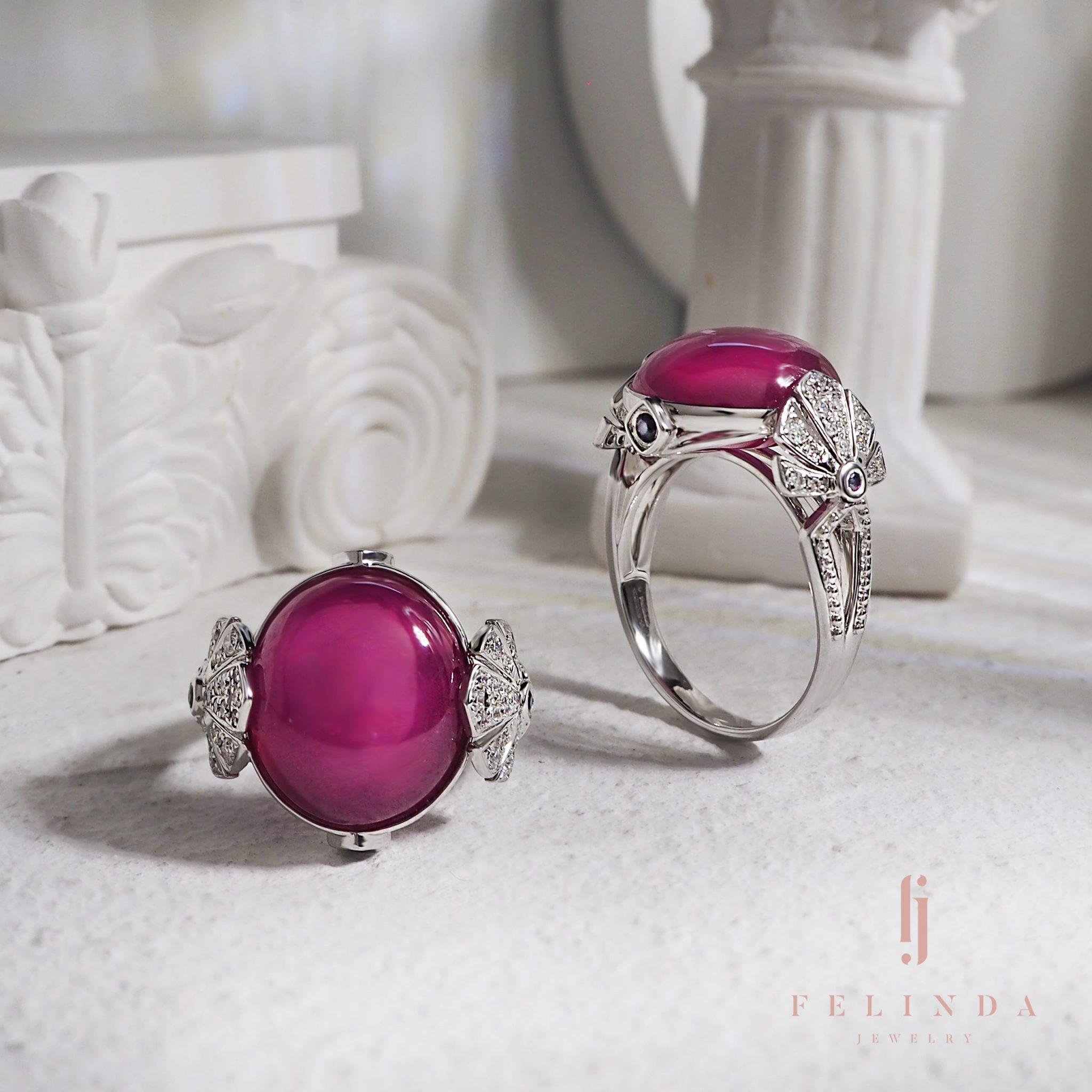 18K Ruby and Diamond Ring